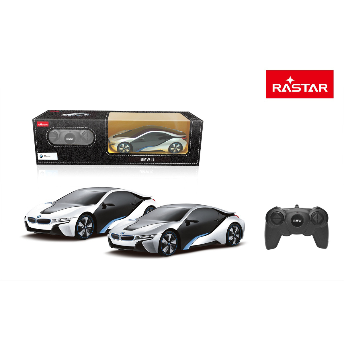 Xe điều khiển BMW i8 Bạc RASTAR R48400-2