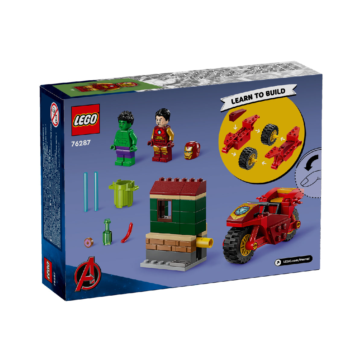 Đồ Chơi Lắp Ráp Xe Máy Của Iron Man Và Người Khổng Lồ LEGO SUPERHEROES 76287 (68 chi tiết)