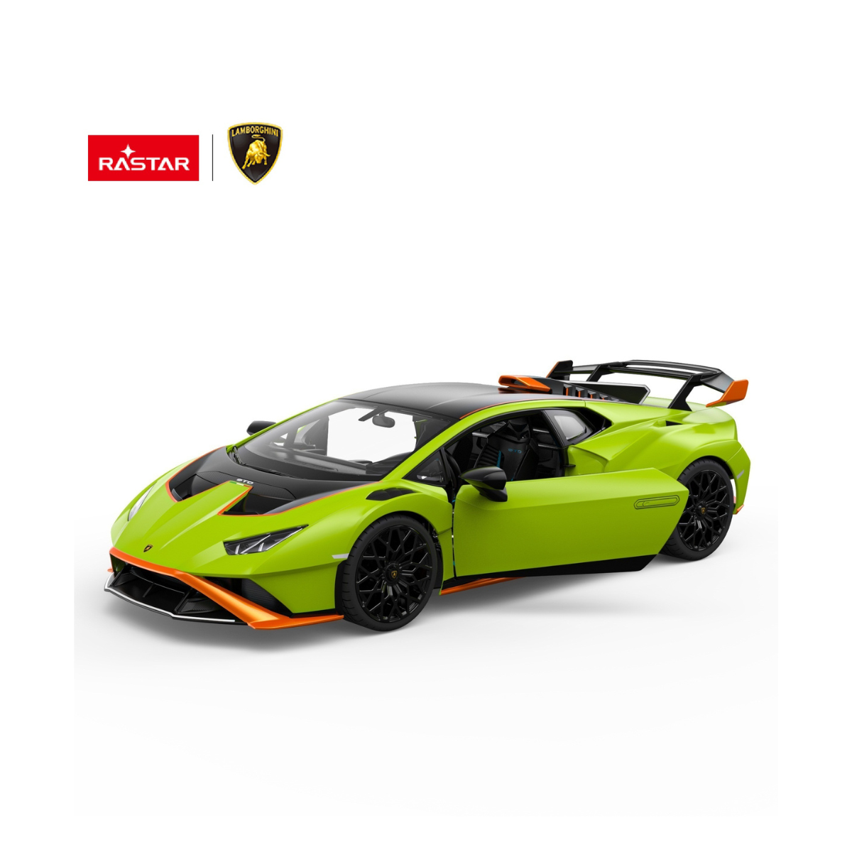 Xe R/C 1:14 Lamborghini Huracan Sto Mở Cửa Bằng Tay Xanh Lá RASTAR R98700-GRN