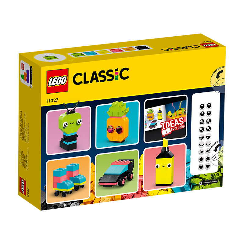 LEGO CLASSIC 11027 Fun Neon Creative Brick Set Assembly Toy