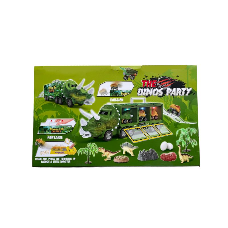 Biệt đội xe tải giải cứu khủng long xanh lá DINOS PARTY 1300A