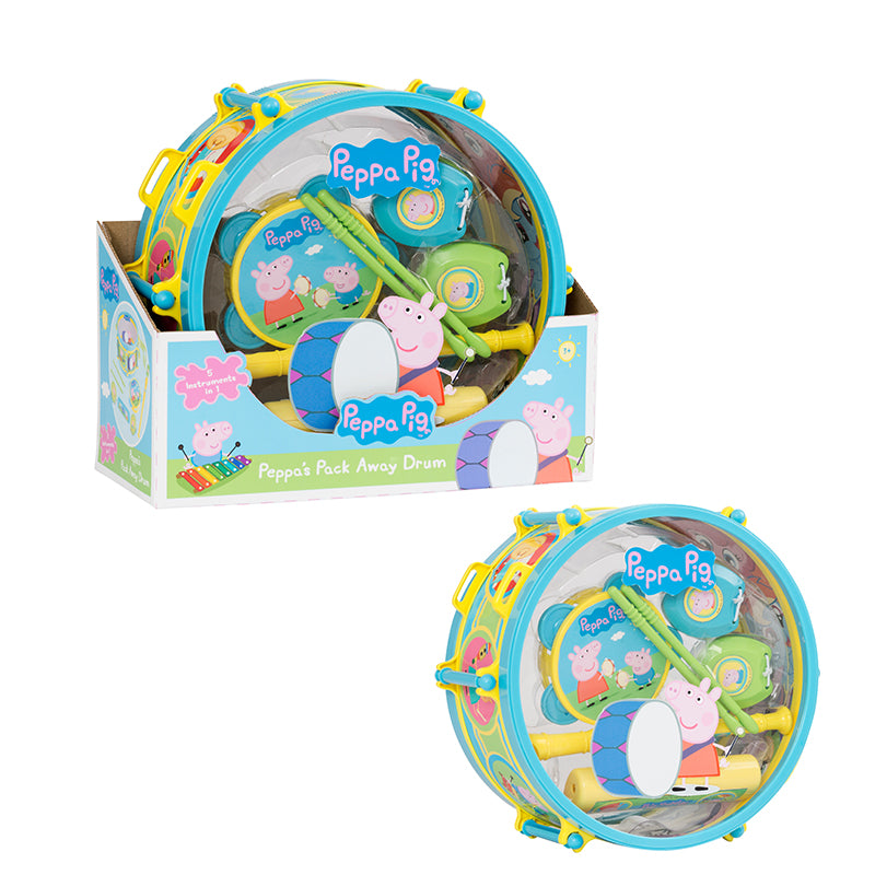 Bộ trống Peppa Pig tiện lợi đóng gói các nhạc cụ khác. PEPPA PIG 138402800