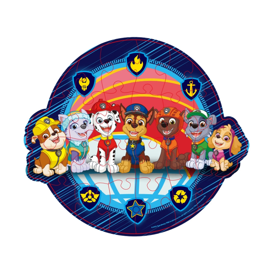 Bộ xếp hình 24 miếng theo shape - Paw Patrol Tròn SPIN GAMES 20145676