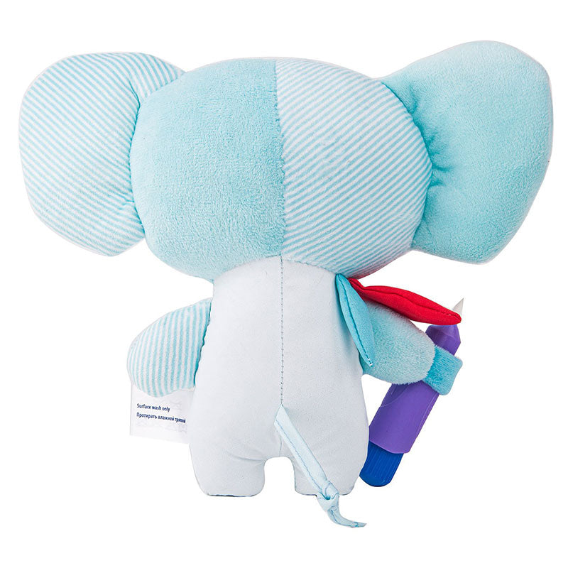 Fabric toy - Colorful Jambo elephant with PEEK A BOO 20HS05EJ brush