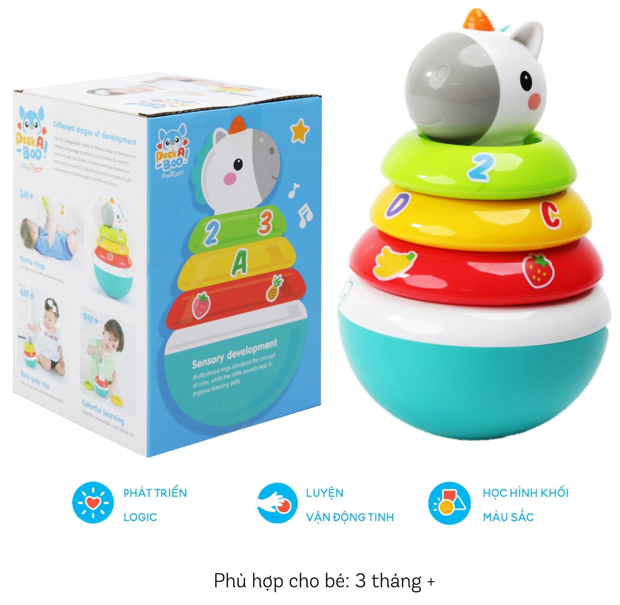 Đồ chơi lật đật thả vòng PEEK A BOO 3136