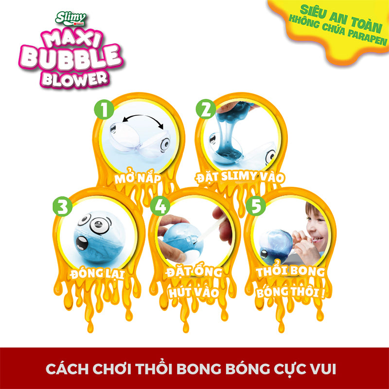 Đồ chơi thổi bong bóng SLIMY siêu ngộ nghĩnh Hồng SLIMY 32526