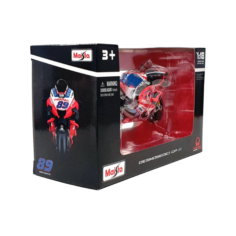 Mô hình mô tô 1:18 GP Racing-Ducati Pramac Racing 2021 MAISTO MT36000