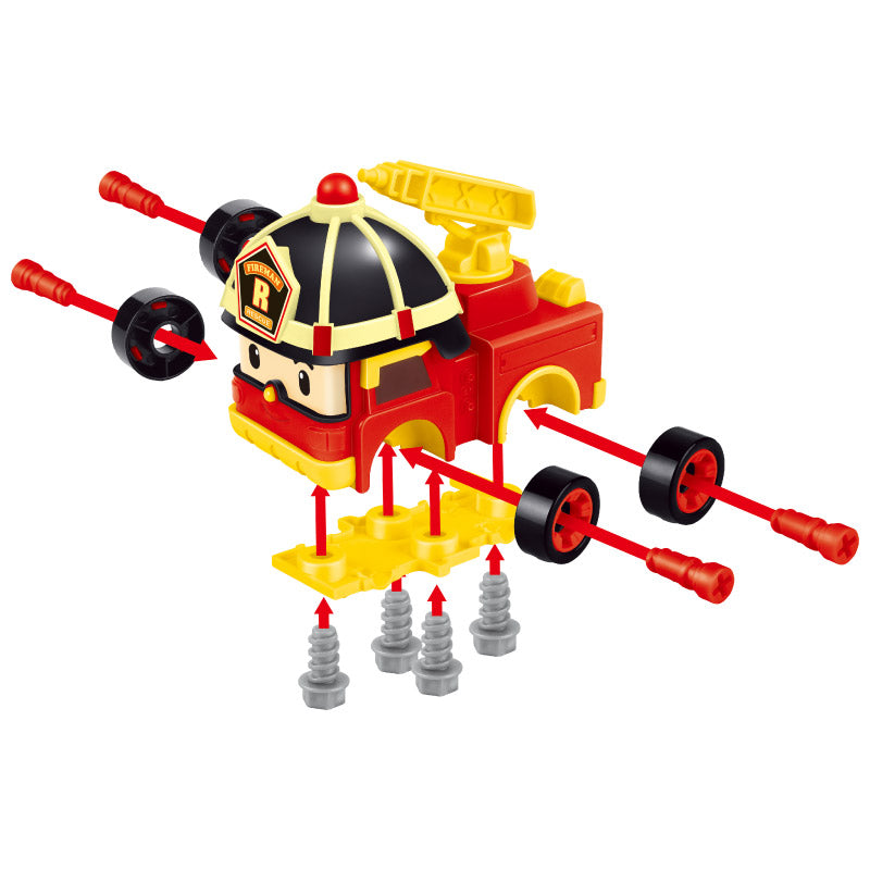 Roy ROBOCAR POLI 3750CHX801 fire truck assembly toy