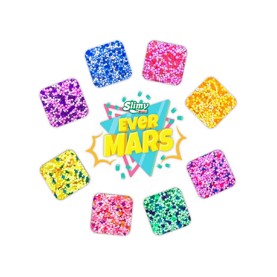 Foam slime mixed with colorful sparkling glass beads Set Purple SLIMY 38052