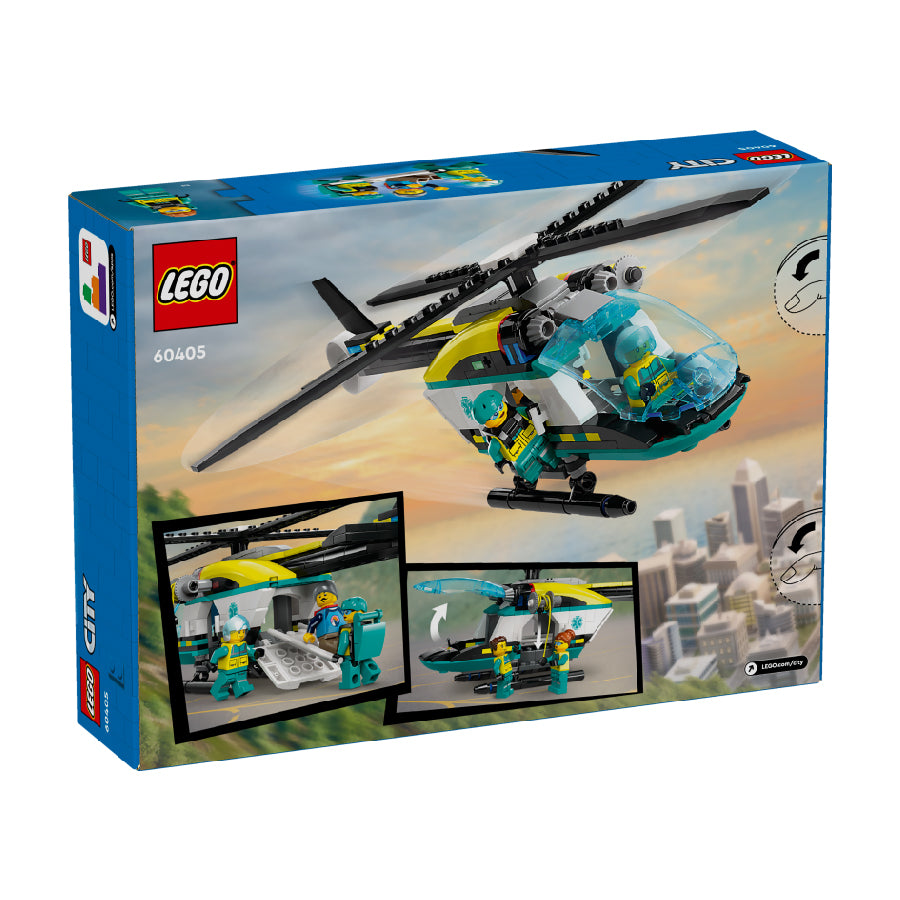 LEGO CITY 60405 specialized emergency helicopter assembly toy