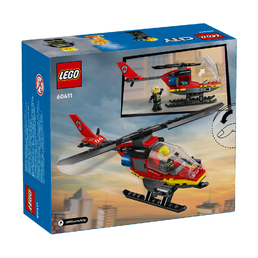 LEGO CITY 60411 Fire Helicopter assembly toy