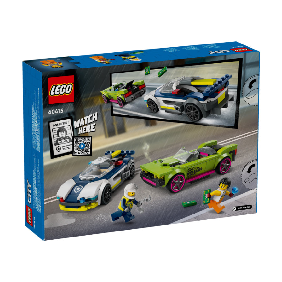 LEGO CITY 60415 police car chasing criminal assembly toy