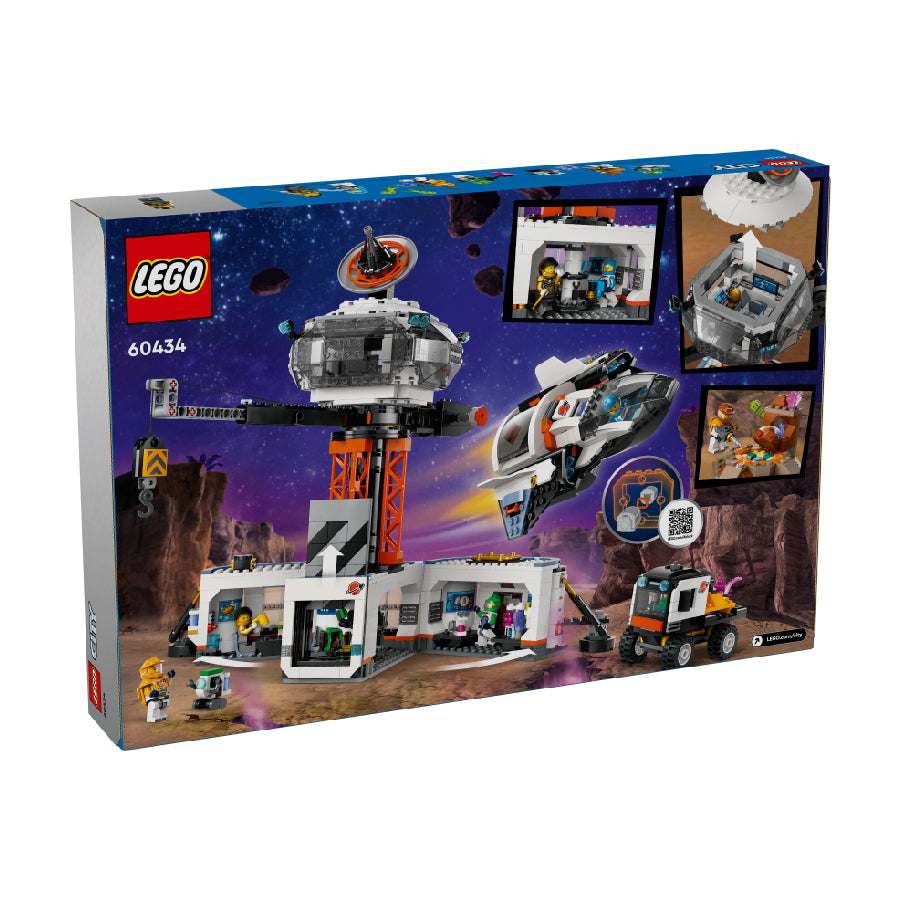 LEGO CITY 60434 space station and rocket launcher assembly toy