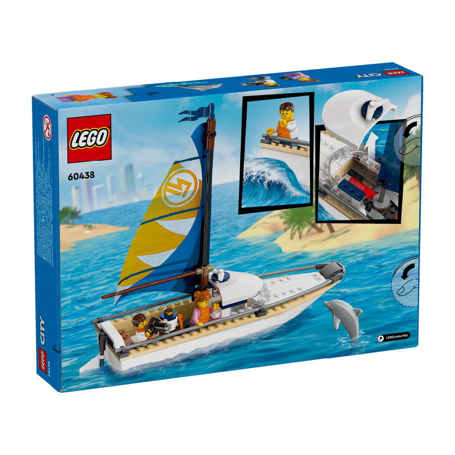 LEGO CITY 60438 dolphin watching sailboat assembly toy