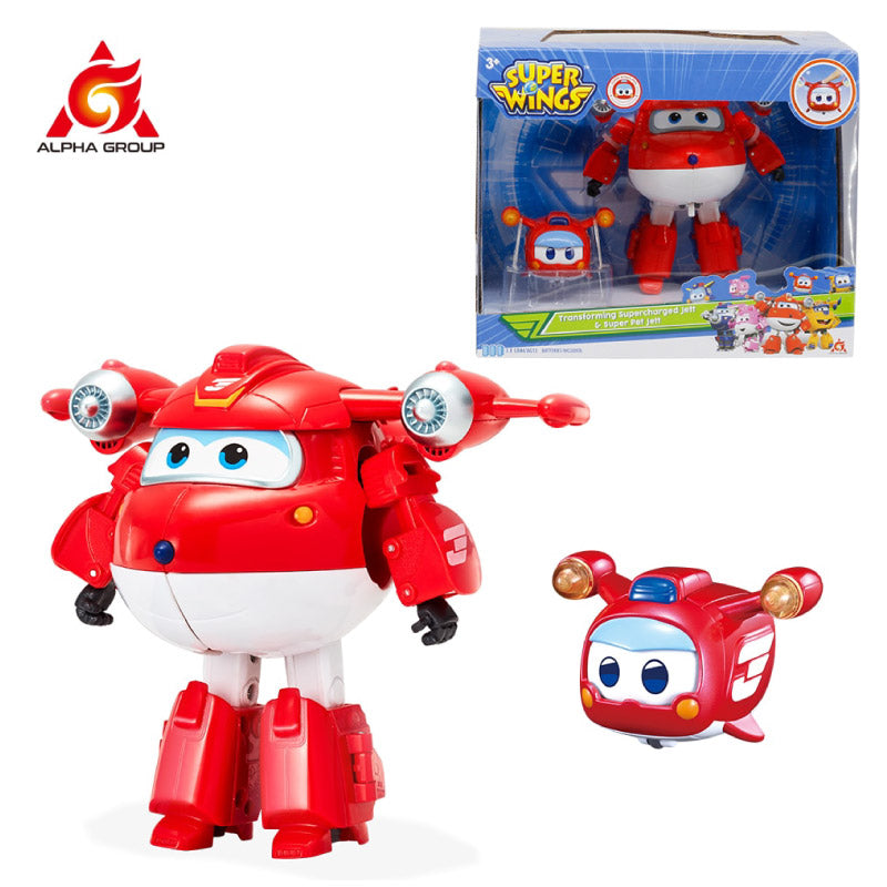 Robot Biến hình cỡ lớn Jett và thú cưng siêu cấp Jett SUPERWINGS YW750421