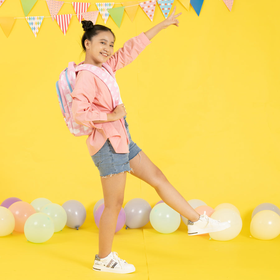 Balo Đi Học, Đi Chơi Easy Go - Alpaca Tinh Nghịch Hồng CLEVER HIPPO BA0109