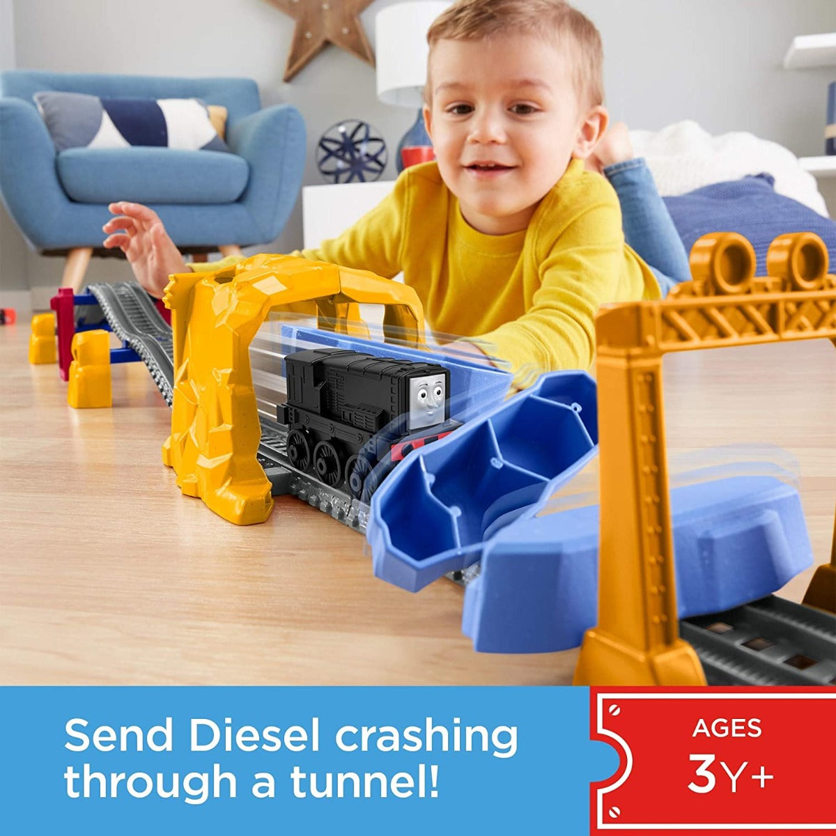 Mô hình bộ đường ray vượt chướng ngại vật cùng Diesel THOMAS FRIEND GHK73