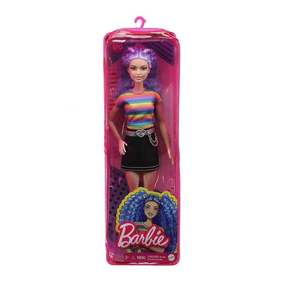 Búp bê thời trang Barbie - Rainbow Striped Top / Black Skirt BARBIE FBR37