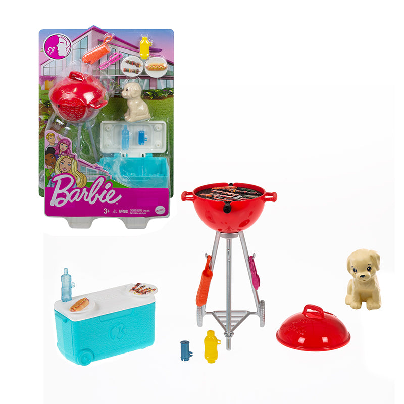 Bộ phòng chơi mini Barbie BBQ Tiệc Nướng Ngoài Trời BARBIE GRG75