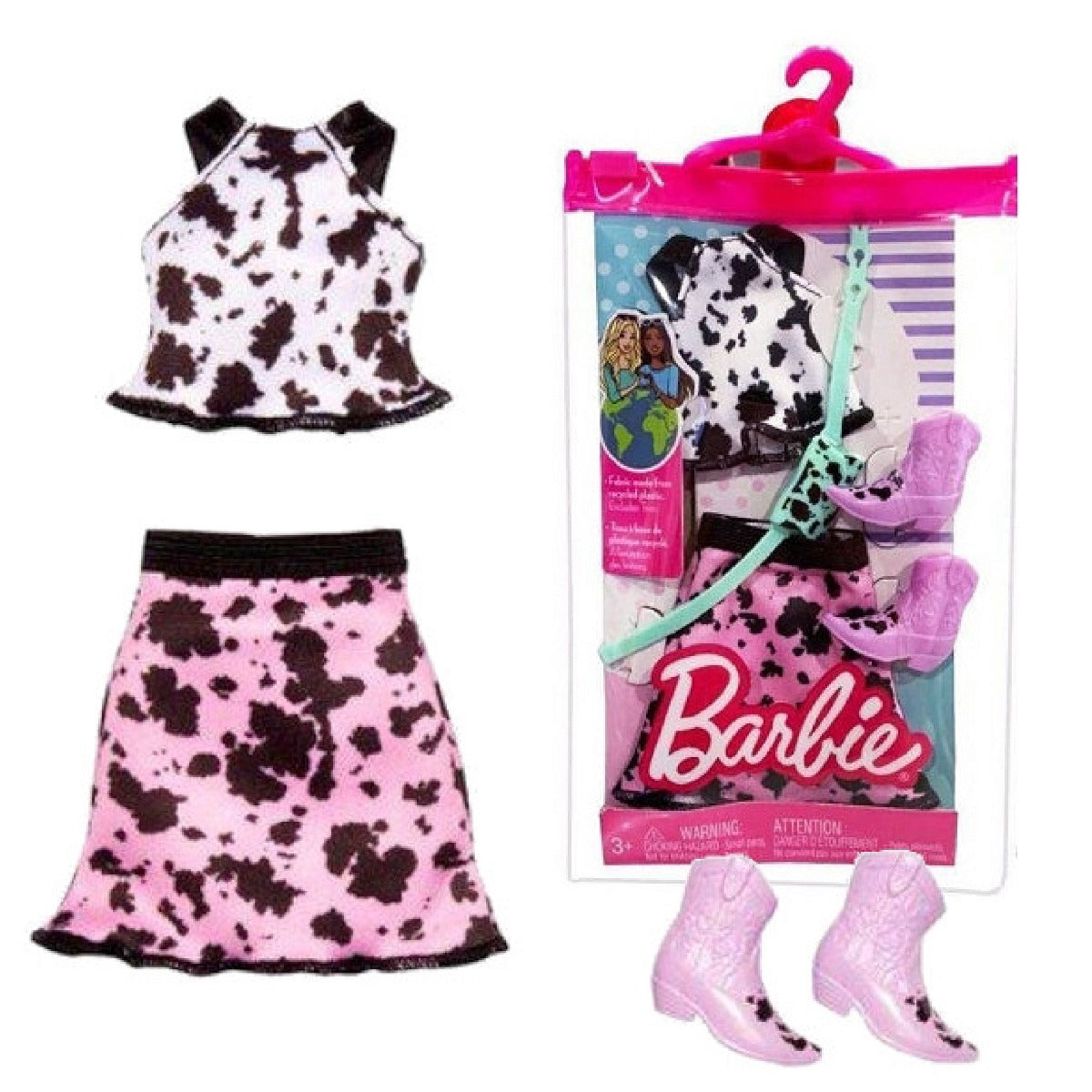 Barbie's fashion doll accessories-WhiteBlouse PinkSkirt BARBIE GWC27