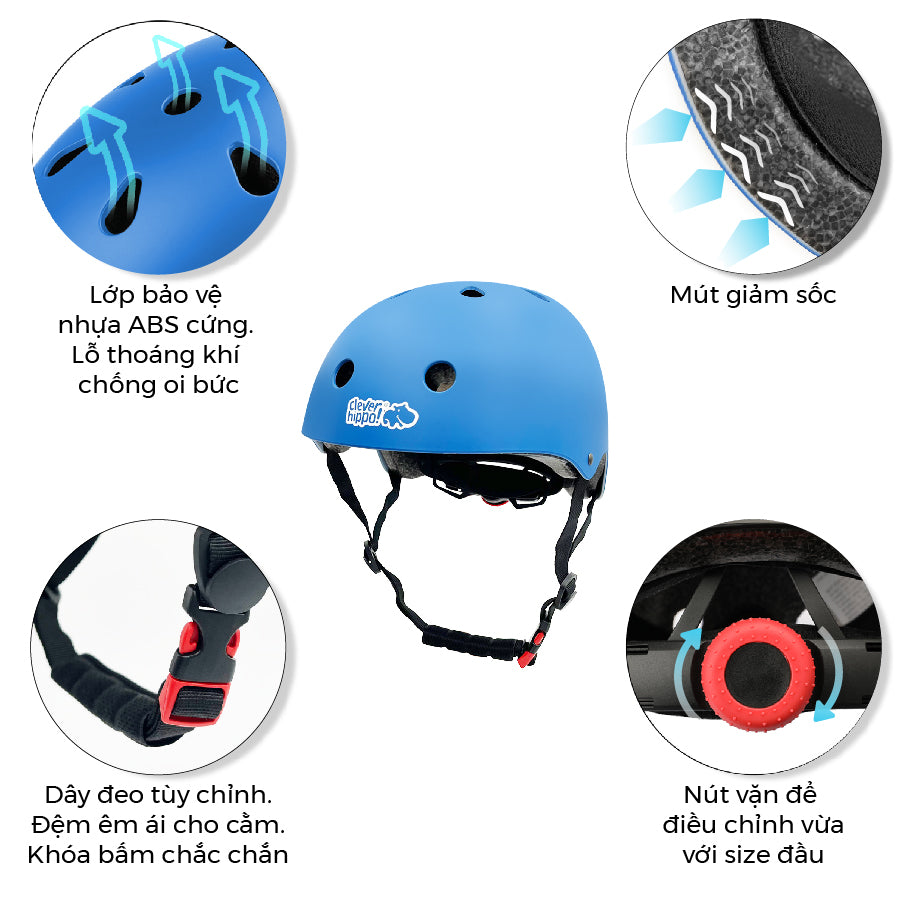 Nón bảo hiểm Clever Helmet Xanh CLEVERHIPPO HM002