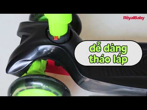 Xe scooter 3 bánh Royal Baby RO203M-3 xanh đen