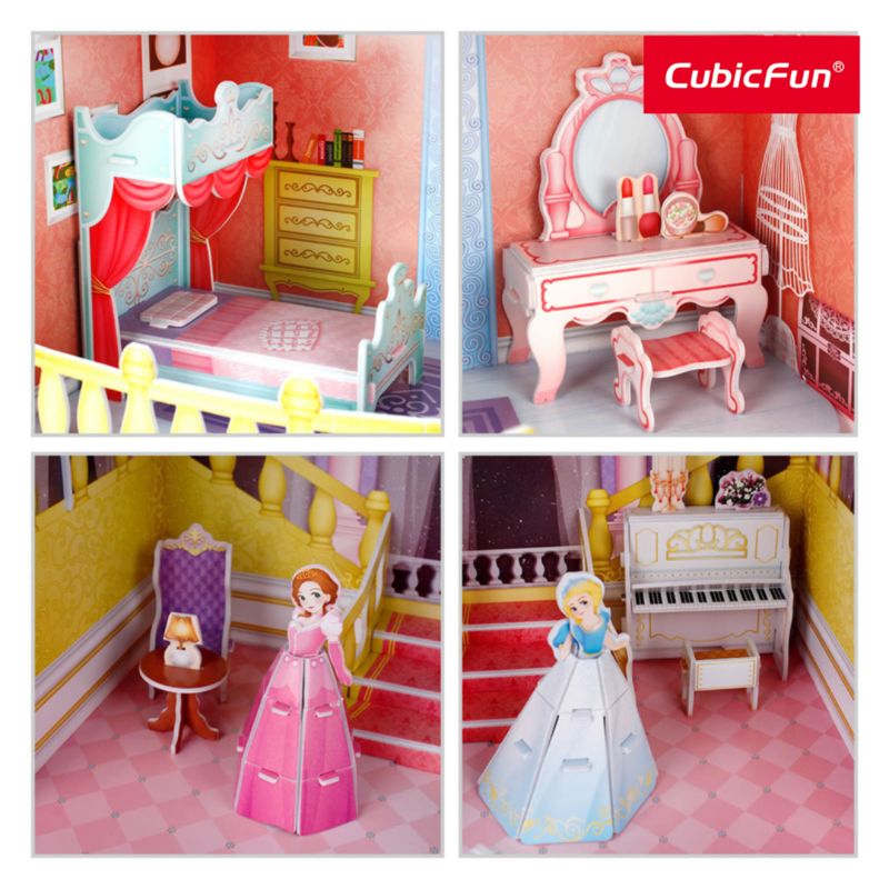 Đồ chơi trẻ em xếp hình 3D: Lâu đài cổ tích PUZZLES P809H