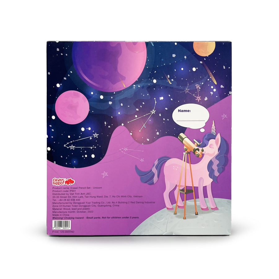 Kingdom of Unicorn eraser and pencil combo CLEVERHIPPO PS01