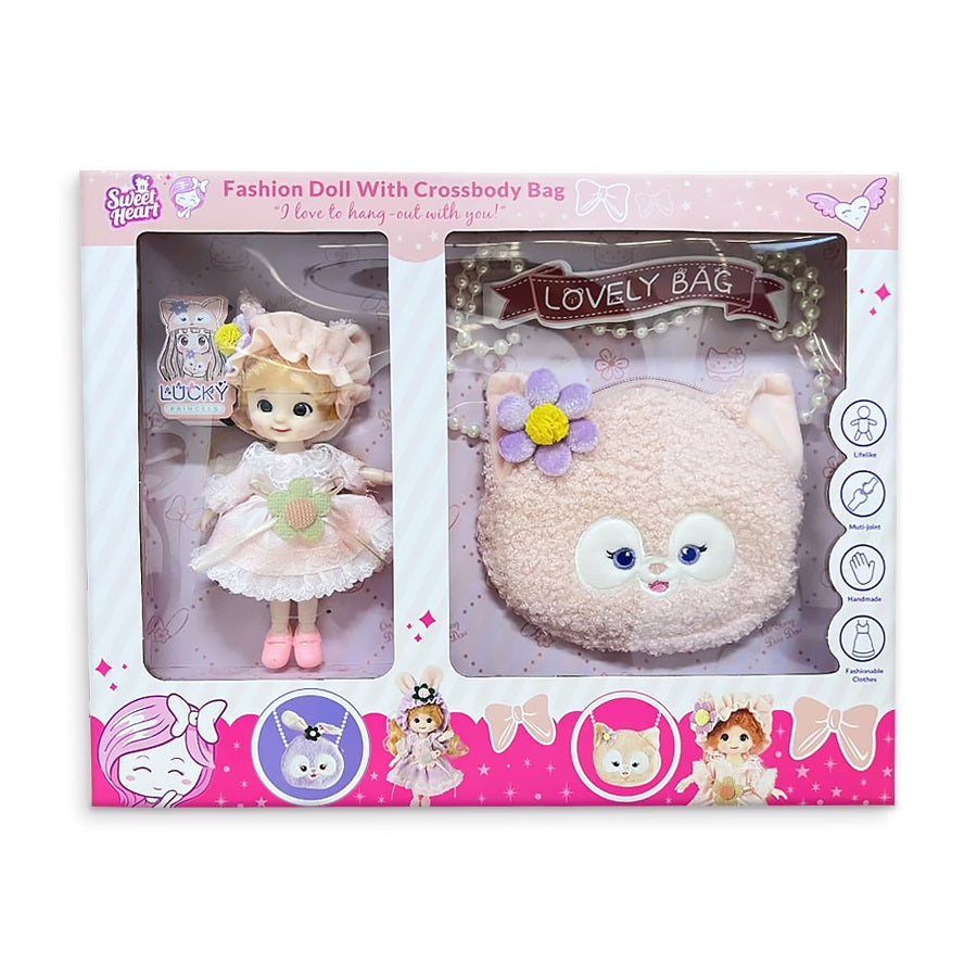 Bộ túi xách cùng búp bê hồng đáng yêu SWEET HEART SH45