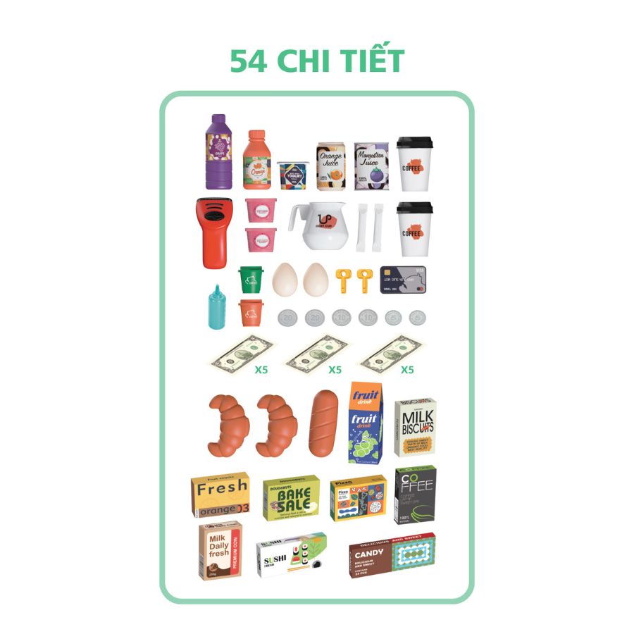 Bộ Quầy Thu Ngân Kèm Xe Đẩy Khổng Lồ SWEET HEART SH668-130