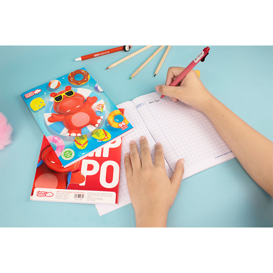 Lô 5 quyển Vở 4 ô ly 96 trang Clever Hippo CLEVERHIPPO V019605