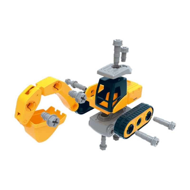 Bộ đồ chơi lắp ráp Vecto DIY-Hai xe công trình kèm theo nón VECTO VT1035