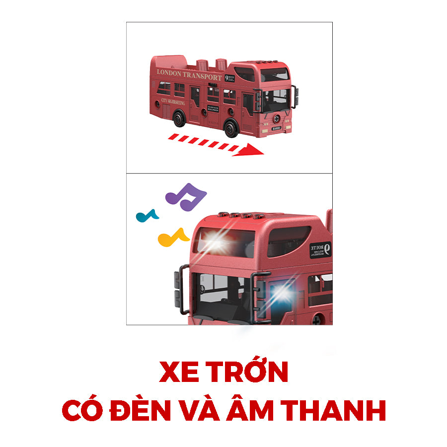 Đồ chơi lắp ráp VECTO DIY Xe buýt London có đèn và âm thanh VECTO VT9099B