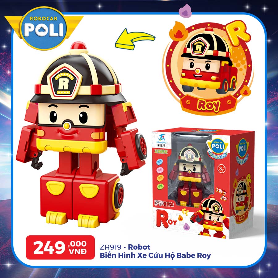 Robot biến hình xe cứu hộ Babe Roy ROBOCAR POLI ZR919