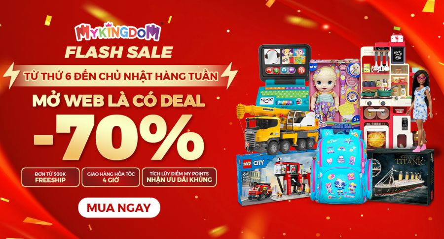Flash Sale -70% – Thứ Sáu đến Chủ Nhật – Mở web là có deal!