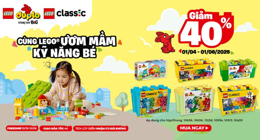 CÙNG LEGO ƯƠM MẦM KỸ NĂNG BÉ – GIẢM ĐẾN 40%