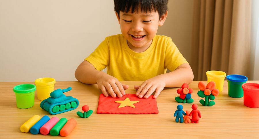 10 gợi ý với đất nặn sáng tạo ngày 30/4 cho bé vui học tại nhà