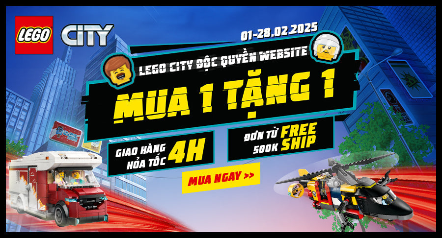 Mua 1 Sản Phẩm LEGO CITY Tặng 1 Phần Quà Chỉ Có Trên Website MyKingdom