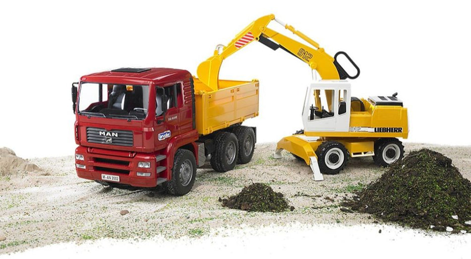 Bé khám phá thế giới xe công trình như thật của hãng Bruder