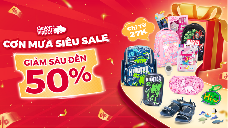 Cơn Mưa Sale Khủng – Ưu Đãi Giảm Đến 50% Cho Bé Mùa Này