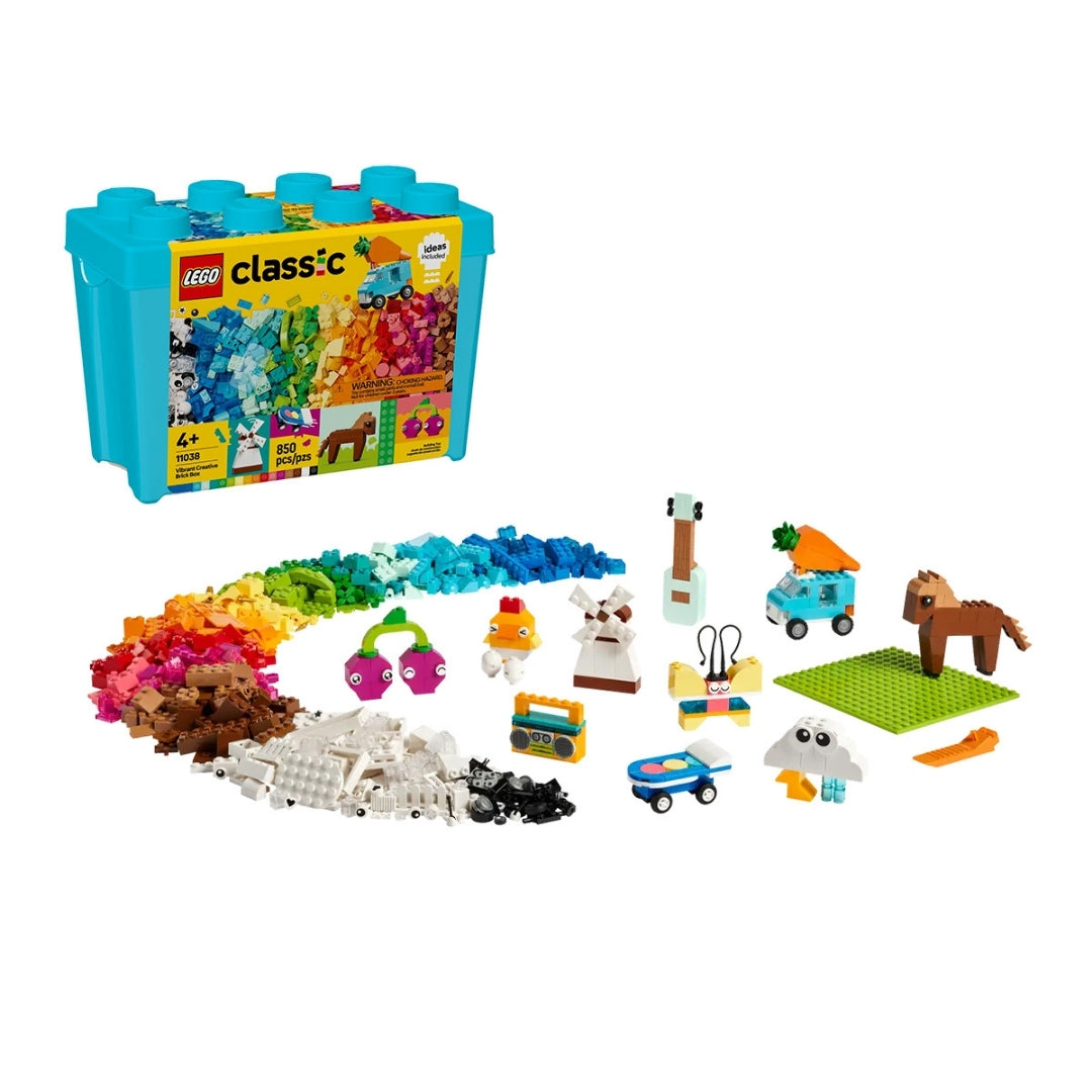 Đồ Chơi Lắp Ráp Thùng Gạch Sáng Tạo Sống Động 850 Chi Tiết Lego Classic 11038