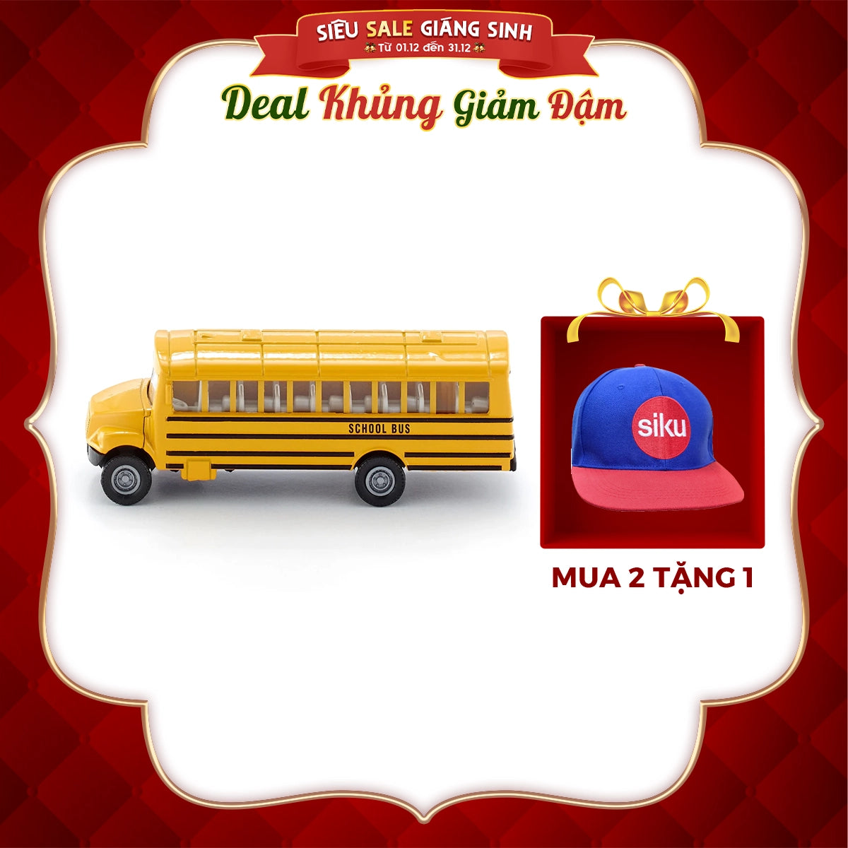 Mô Hình Xe Buýt Đi Học Mỹ SIKU 1319