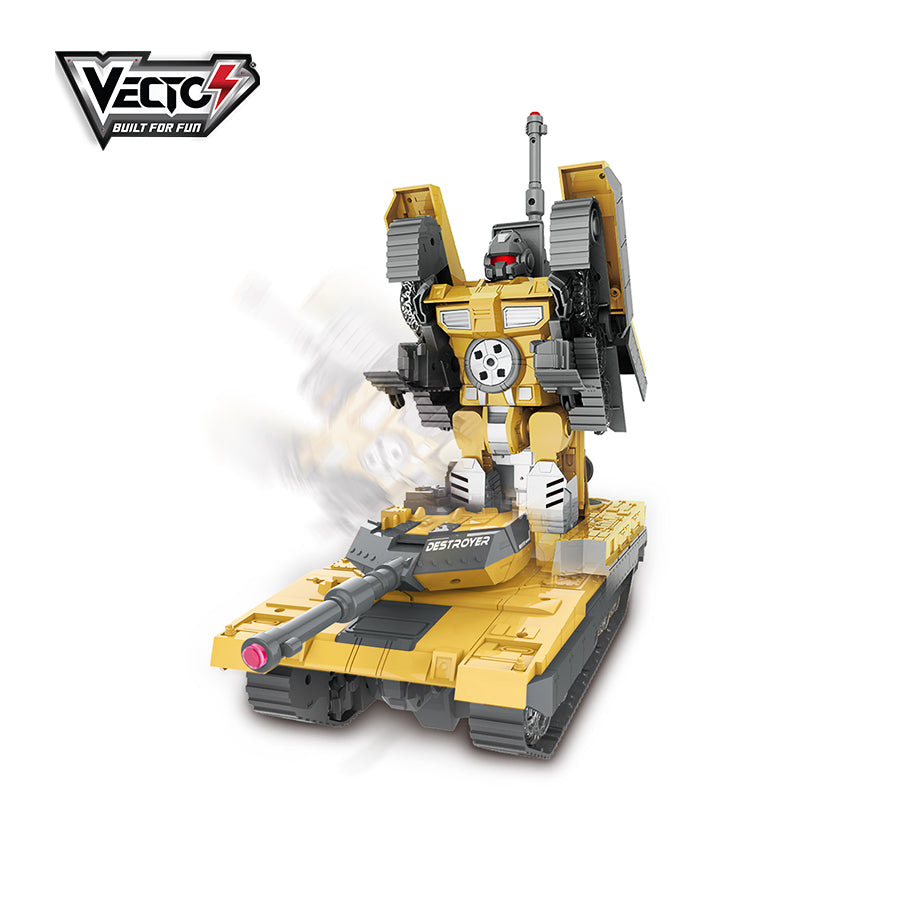 Đồ chơi robot biến hình xe tank điều khiển từ xa (màu be) VECTO VT28165