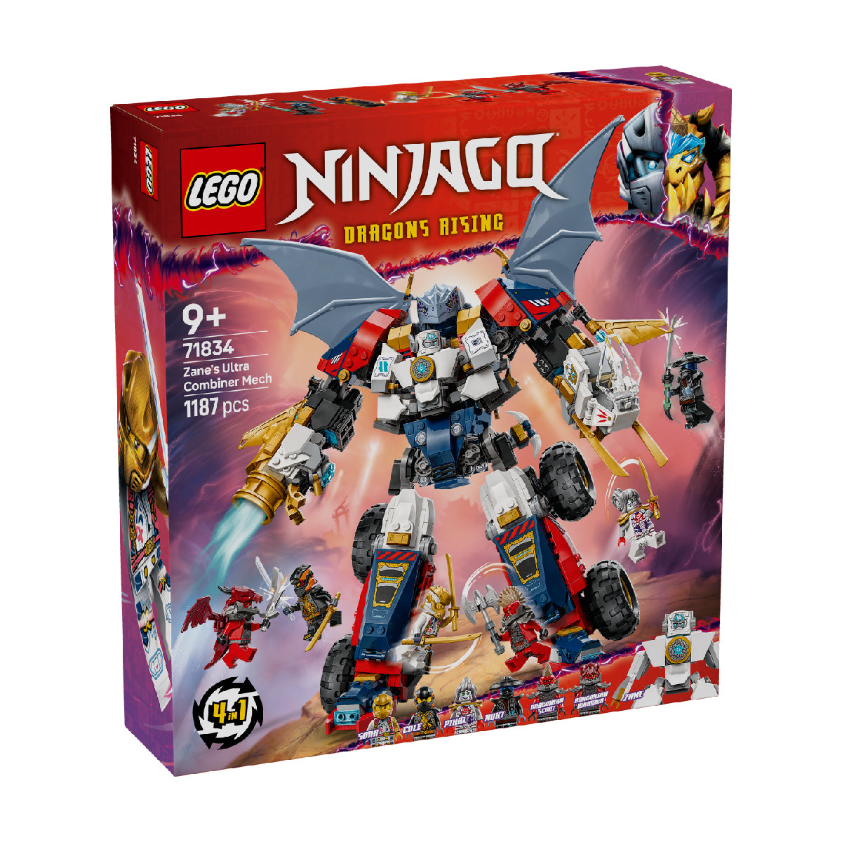 Đồ Chơi Lắp Ráp Chiến Giáp Kết Hợp Của Zane LEGO NINJAGO 71834