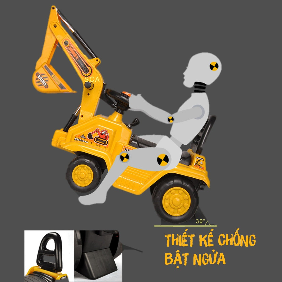 Xe công trình chòi chân - Máy xúc PEEK A BOO YD1007