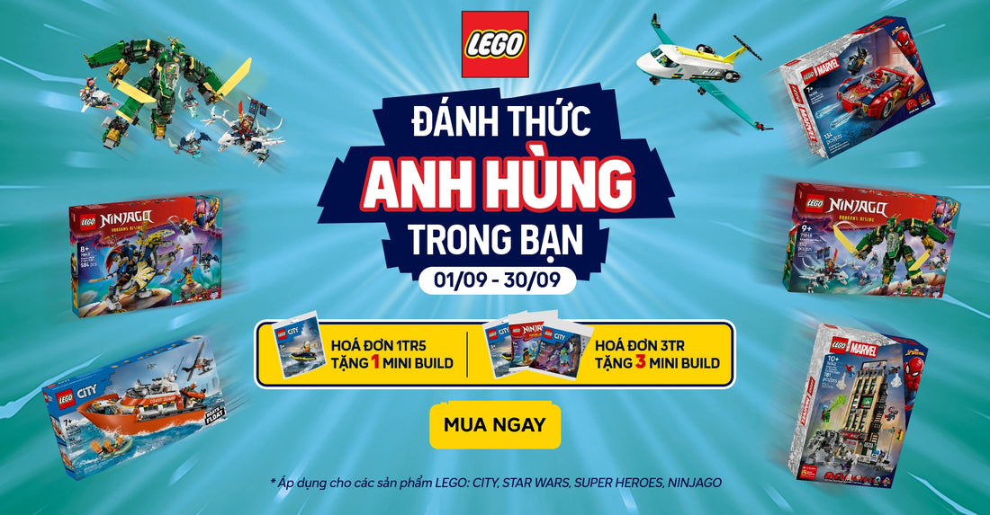 LEGO GIẢM ĐẾN 20% - HOÁ ĐƠN 1TR5 TẶNG 1 MINIBUILD