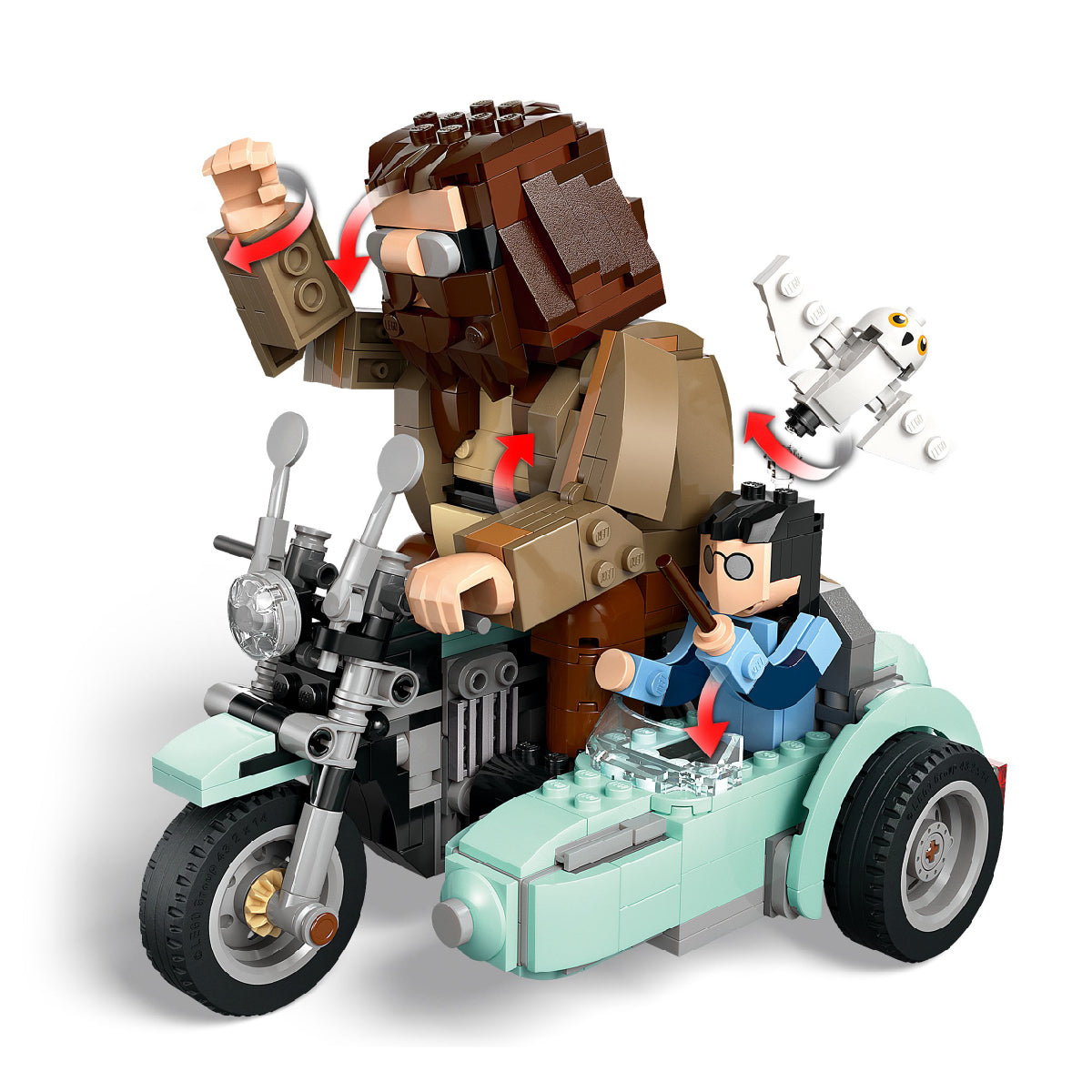 Đồ Chơi Lắp Ráp Mô Tô Bay Cùng Bác Hagrid và Harry LEGO HARRY POTTER 76443
