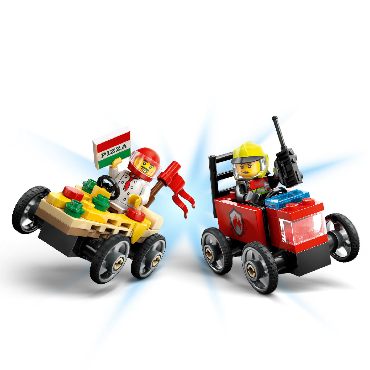Đồ Chơi Lắp Ráp Bộ Đôi Xe Bán Pizza Vs Xe Cứu Hỏa Chuyên Dụng LEGO CITY 60458