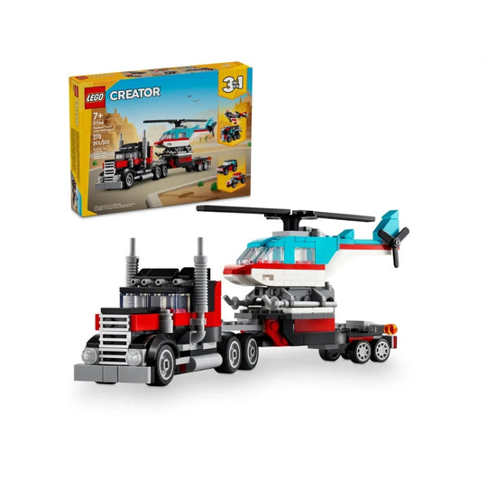 LEGO CREATOR 31146 helicopter transport truck assembly toy