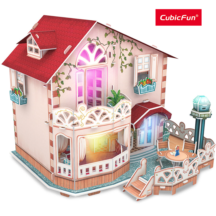 Đồ chơi xếp hình 3D có đèn LED: Nhà Bungalow dễ thương PUZZLES P634H